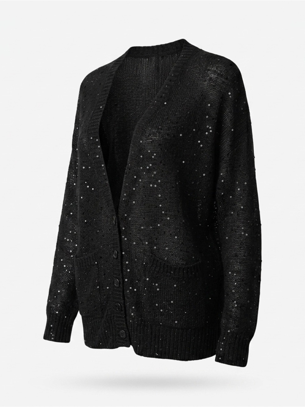 Vintage Victoria's Secret Resort 1991 Moda Intl. Knit Sequined Cardigan - - Picture 2 of 12